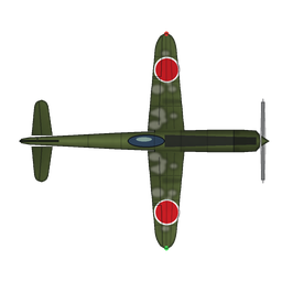 Ki-84 fighter, seen from above